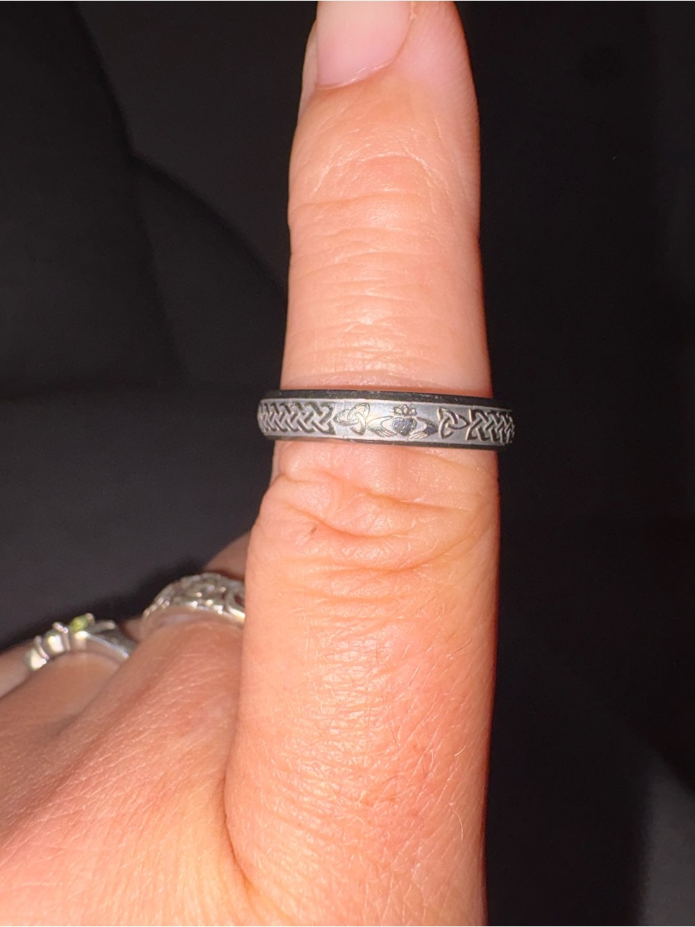 Stainless Steel Celtic Knot Pattern Band Ring